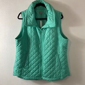 Talbots Turquoise Vest Sz XL New $109